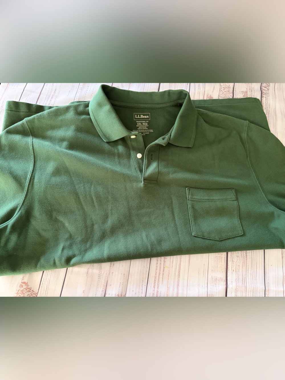 L.L Bean Dark Green Polo